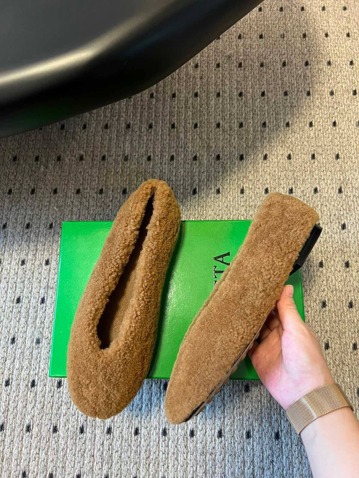Bottega Veneta Furry Ballet Flats – 25SS
