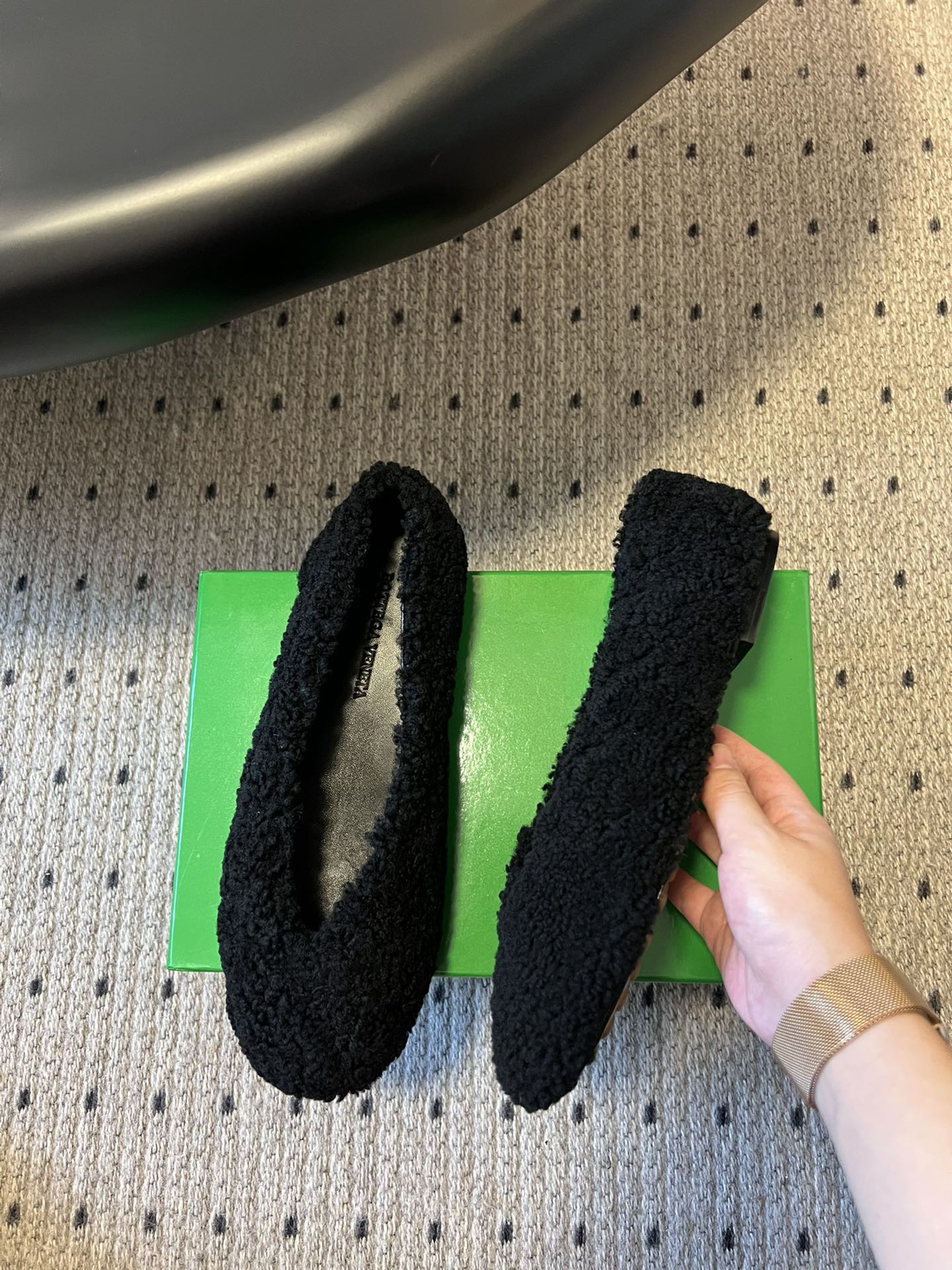 Bottega Veneta Furry Ballet Flats – 25SS