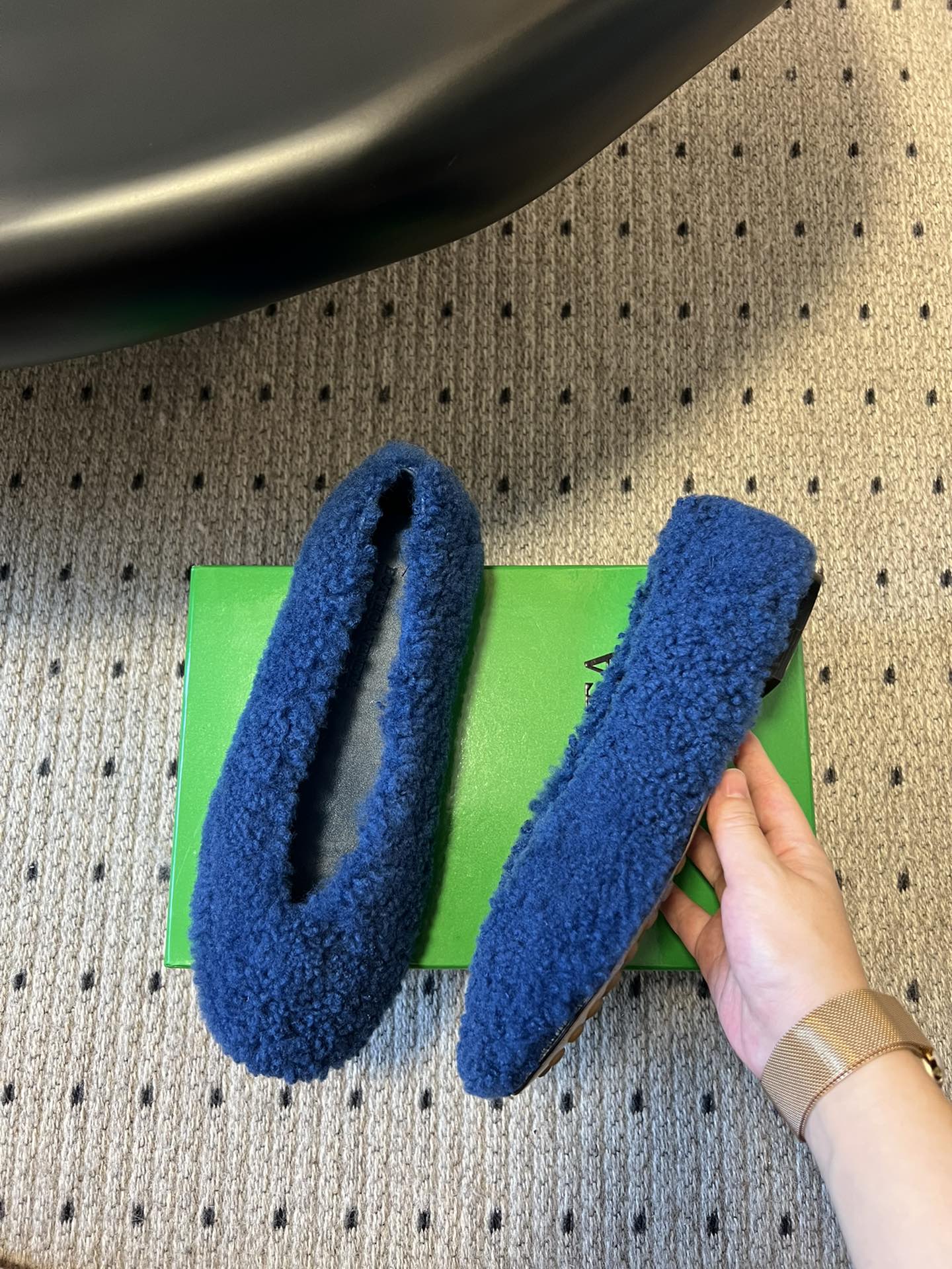 Bottega Veneta Furry Ballet Flats – 25SS