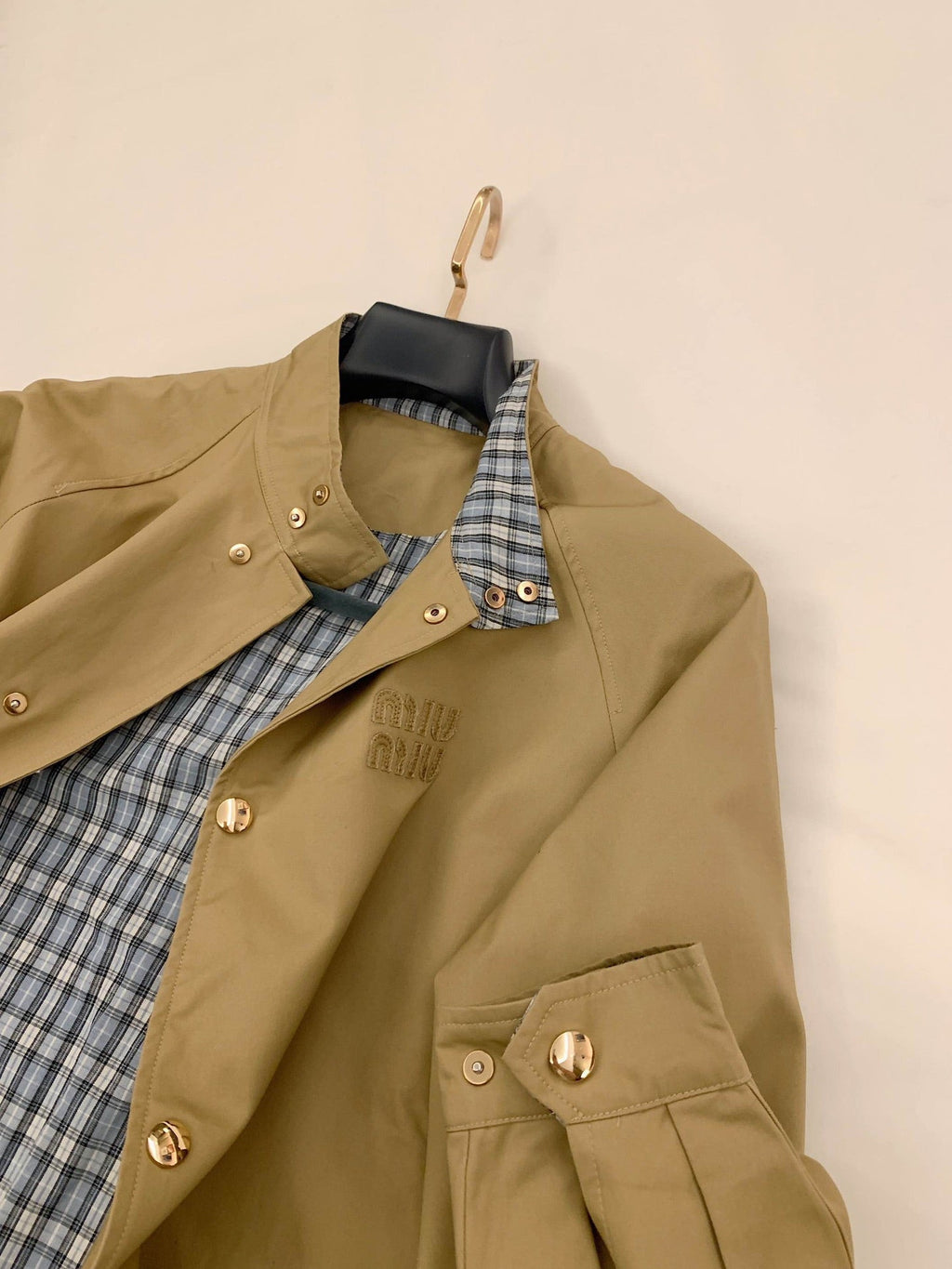 Miu Miu Plaid Trench Coat – 25FW