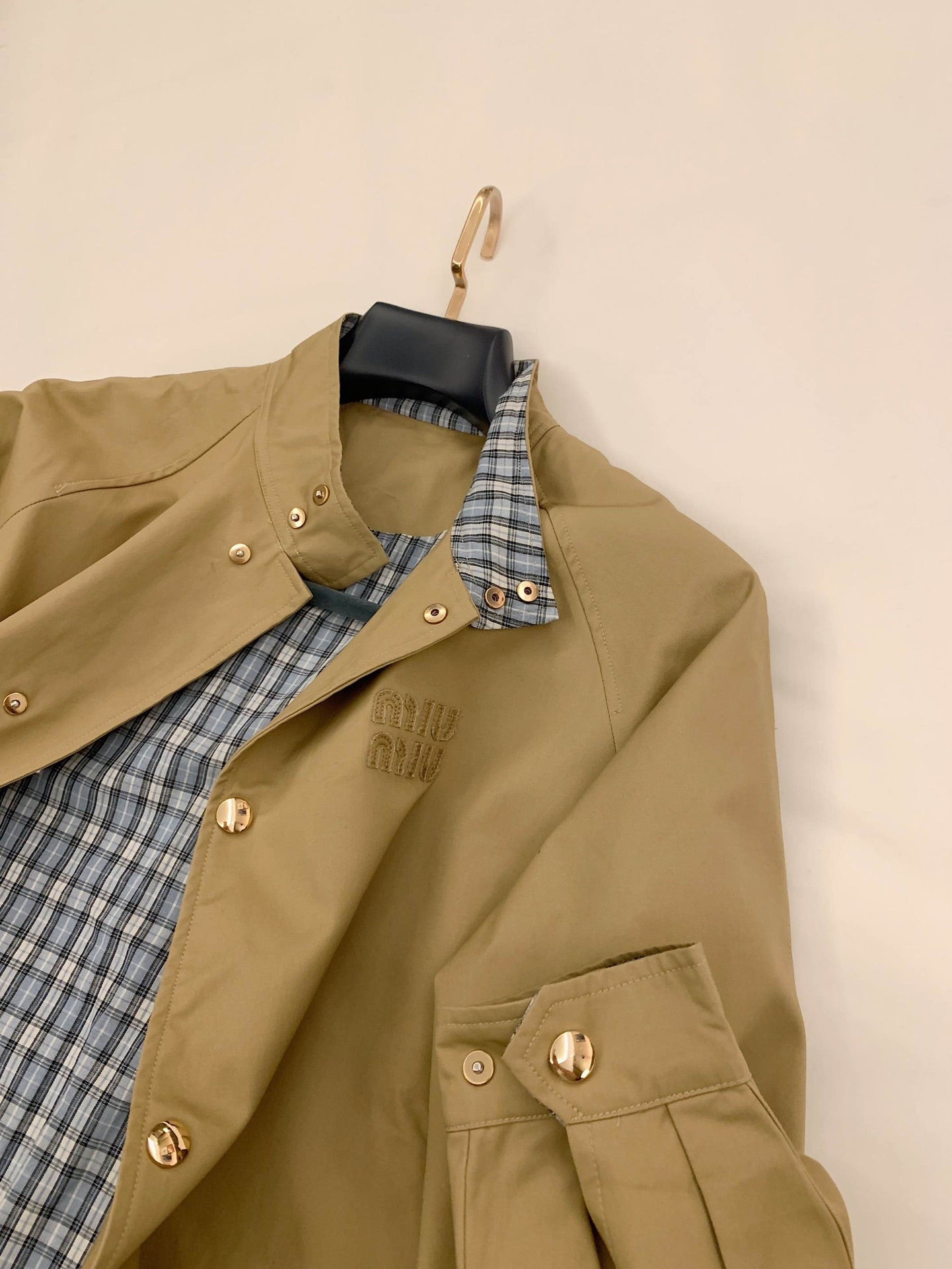 Miu Miu Plaid Trench Coat – 25FW