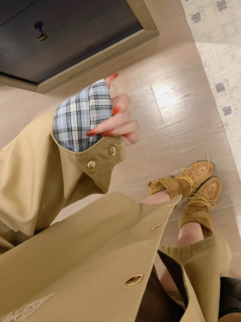 Miu Miu Plaid Trench Coat – 25FW