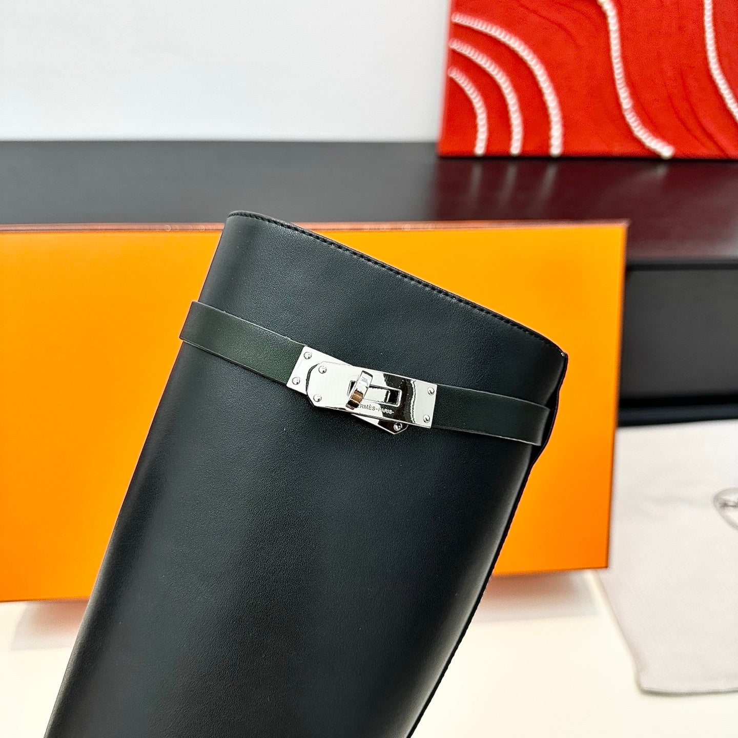 Hermès Kelly Buckle High Heel Knee-High Boots