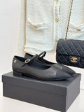 Chanel 25K Pointed Toe Mary Jane Flats
