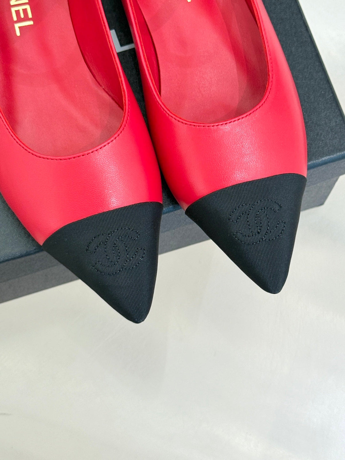 Chanel 25K Pointed Toe Mary Jane Flats