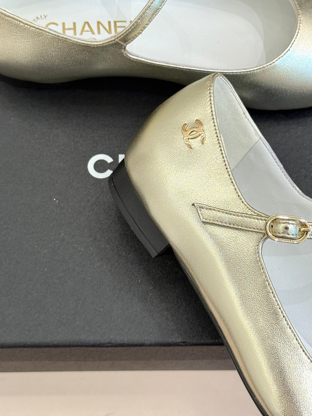Chanel 25K Pointed Toe Mary Jane Flats