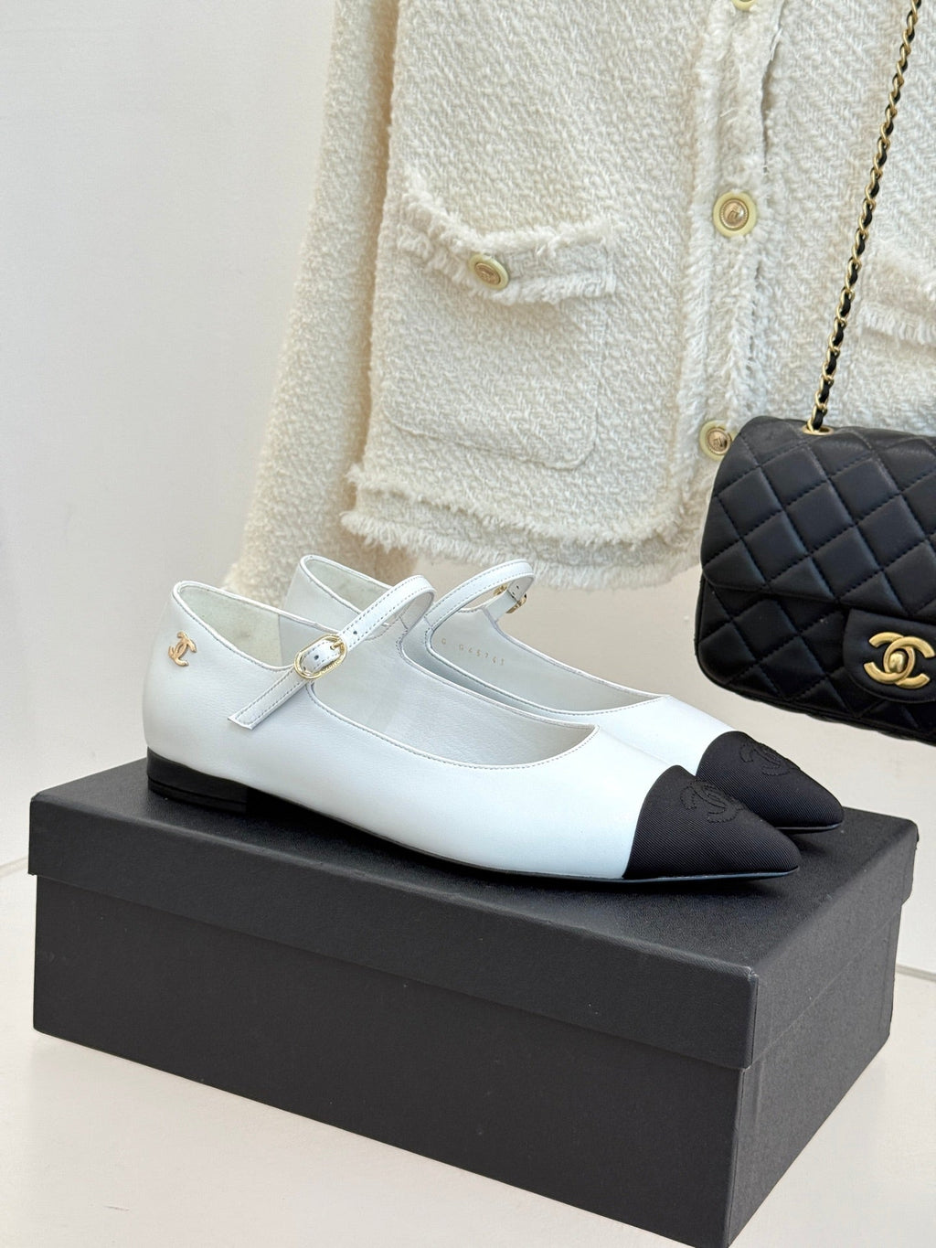 Chanel 25K Pointed Toe Mary Jane Flats