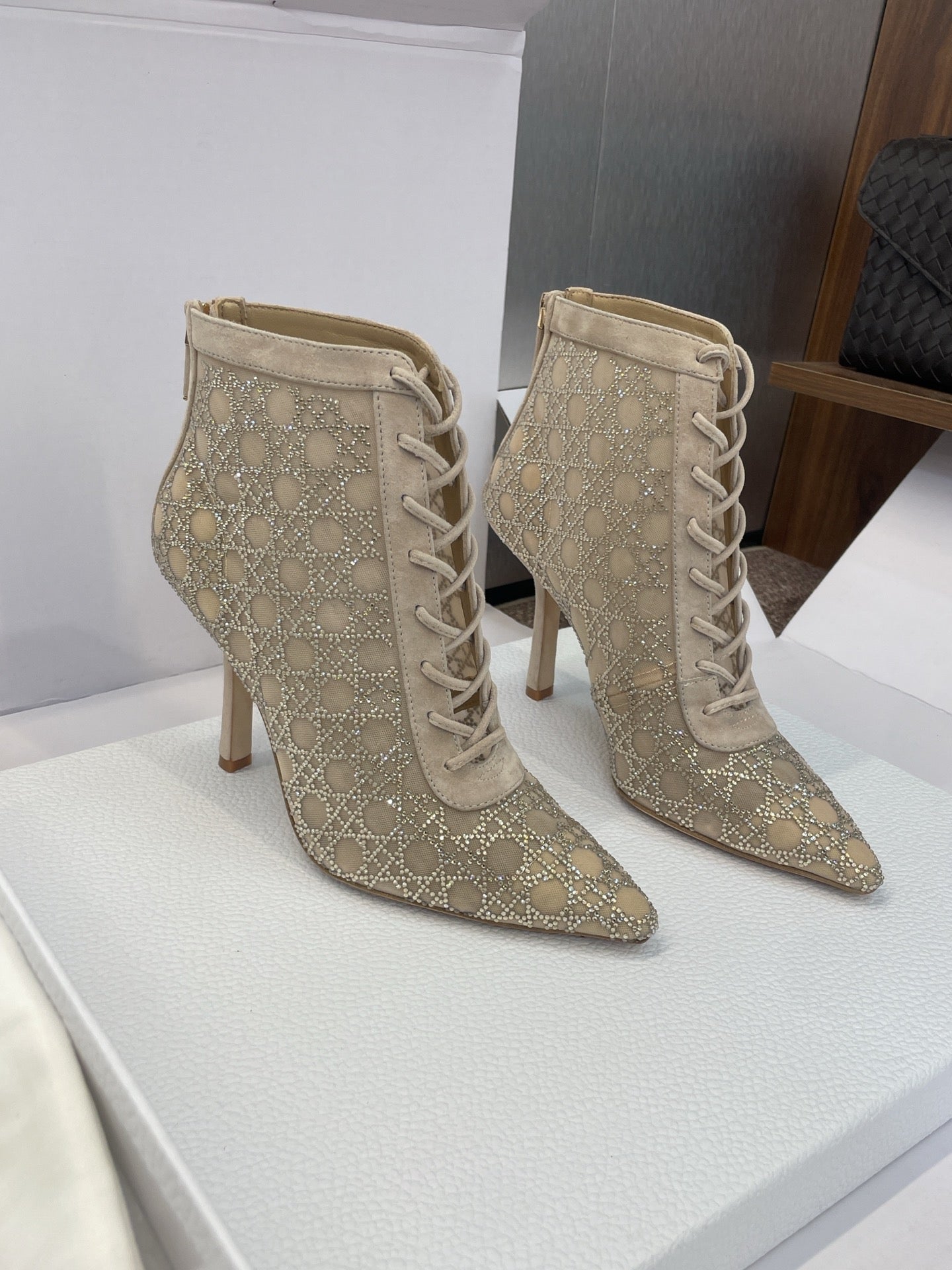 Dior CD-Capture Crystal High-Heel Ankle Boots – 2025 Spring/Summer Runway