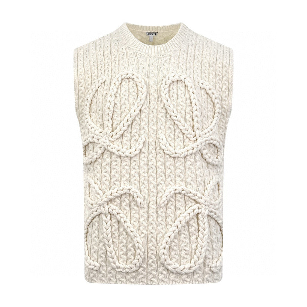 Loewe Anagram Braided Knit Sweater Vest