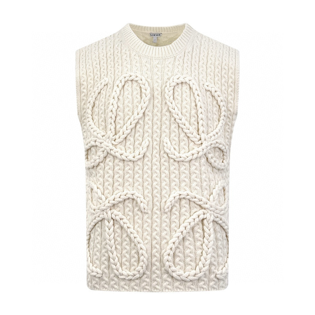 Loewe Anagram Braided Knit Sweater Vest
