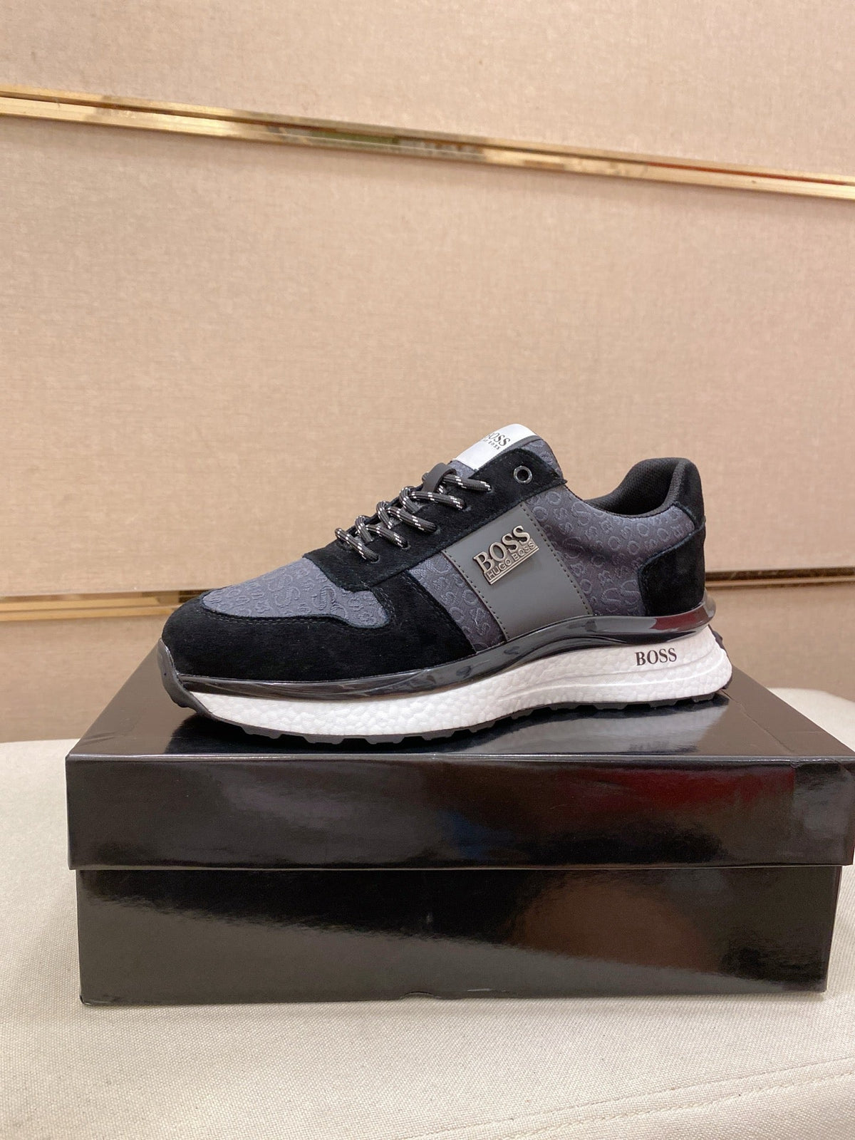 Boss Italian Leather Casual Sneakers