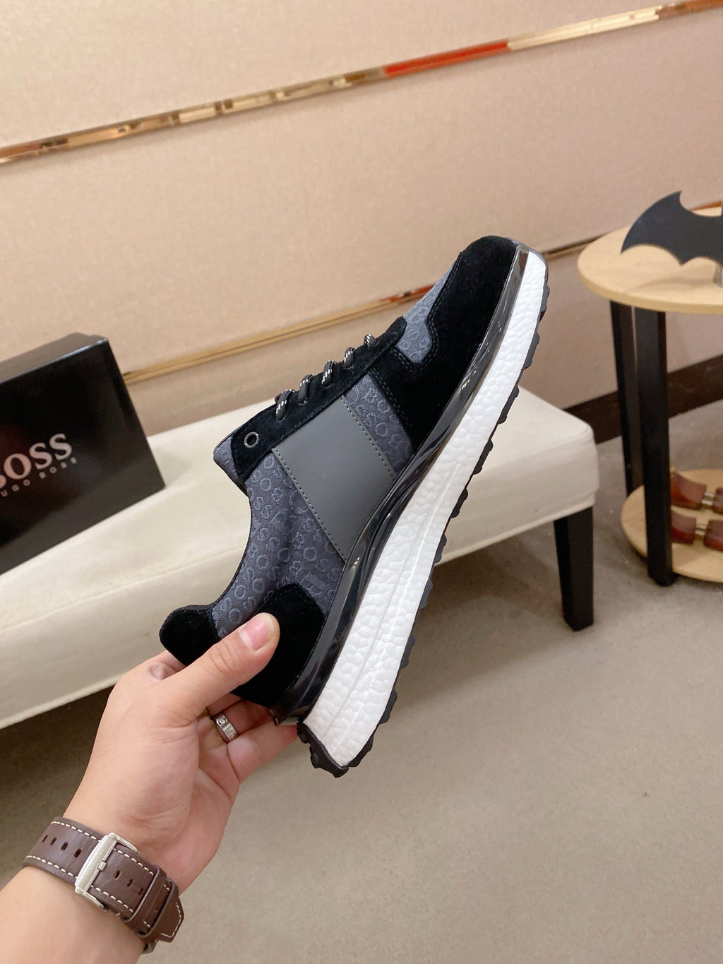 Boss Italian Leather Casual Sneakers
