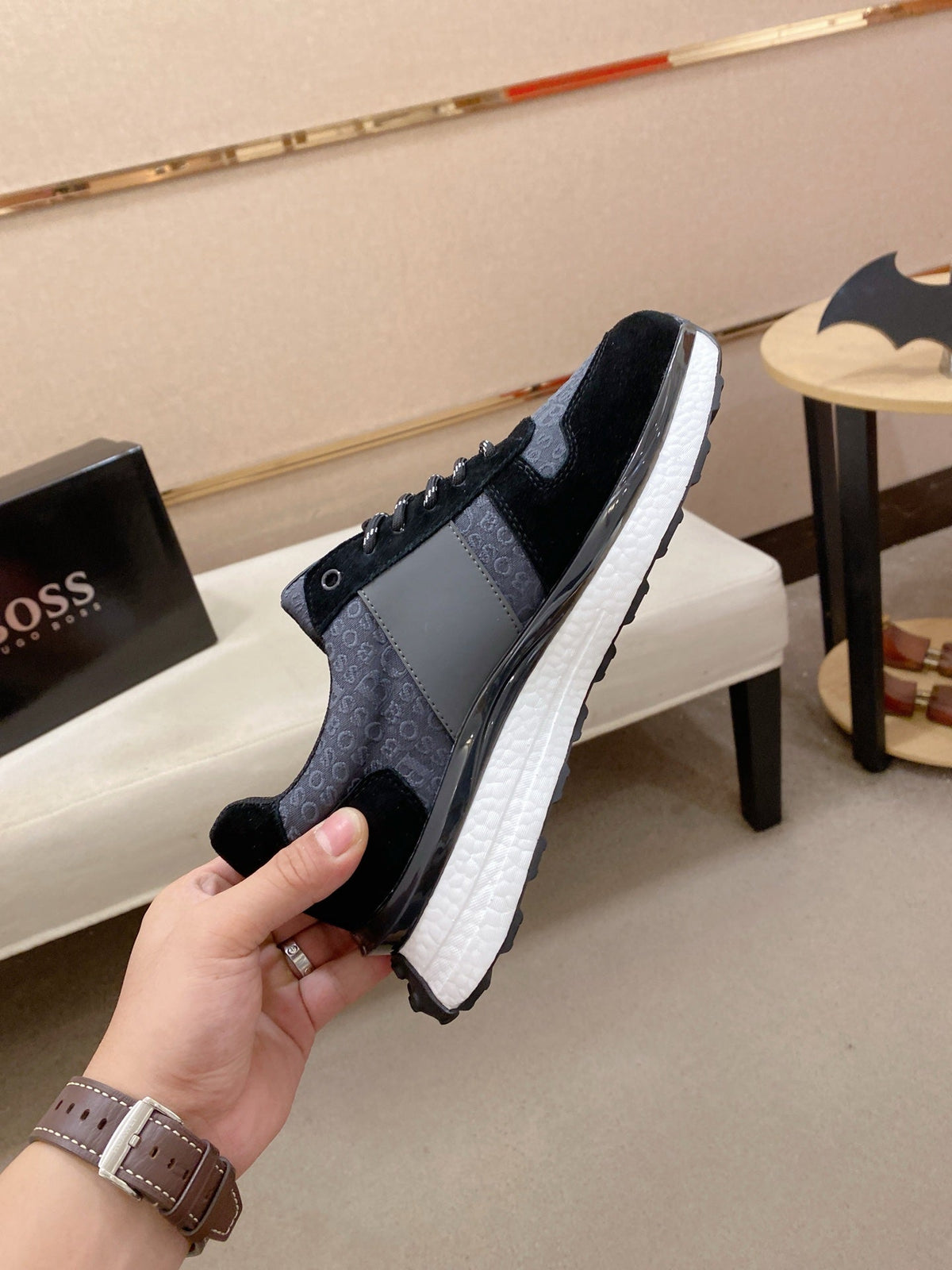 Boss Italian Leather Casual Sneakers