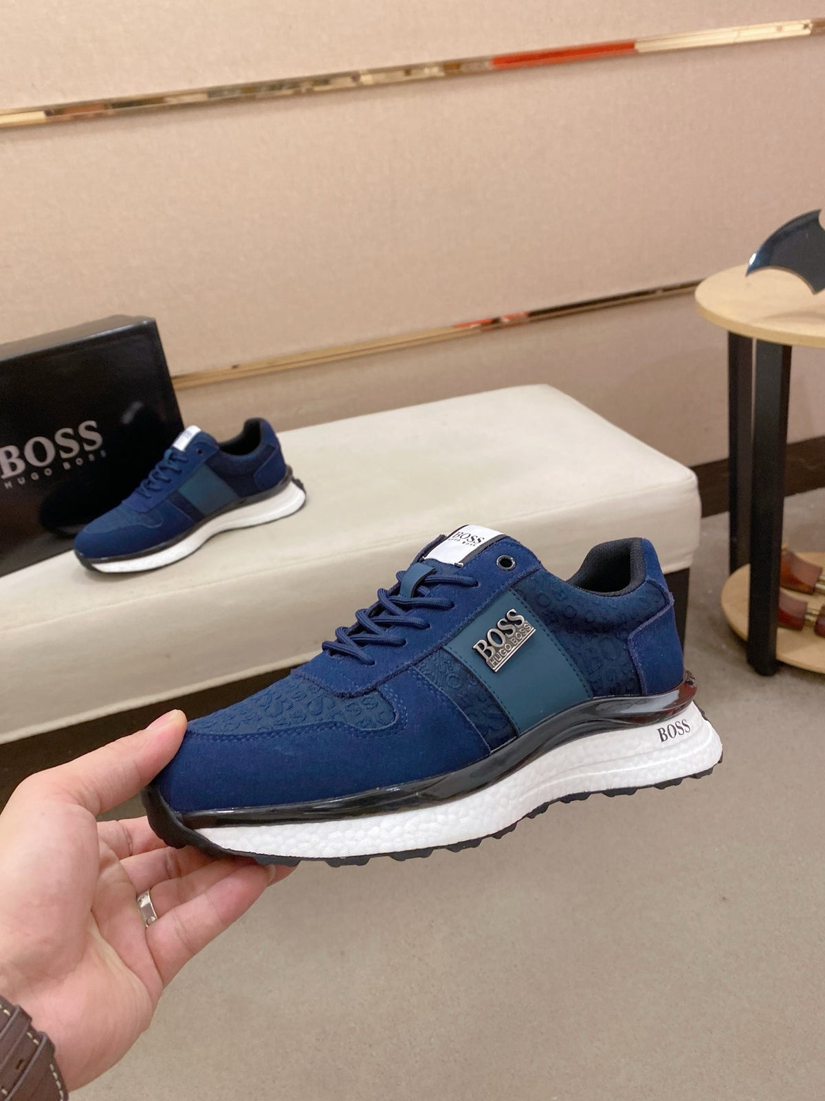 Boss Italian Leather Casual Sneakers