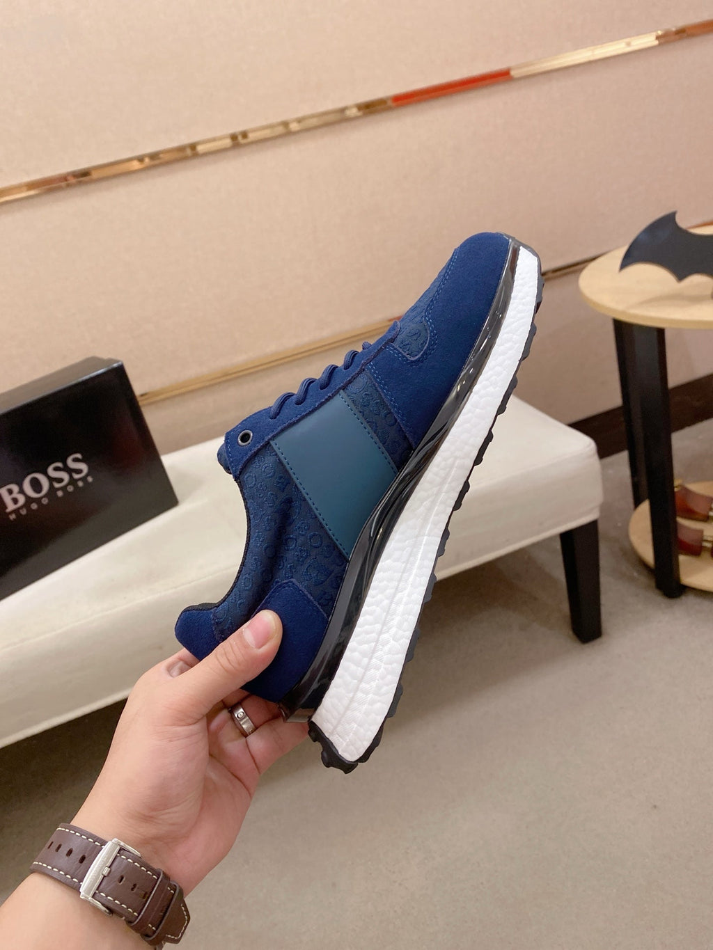 Boss Italian Leather Casual Sneakers