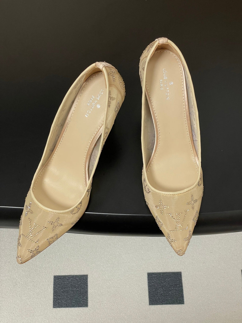 Louis Vuitton Gala Mesh Rhinestone High Heels – 25SS