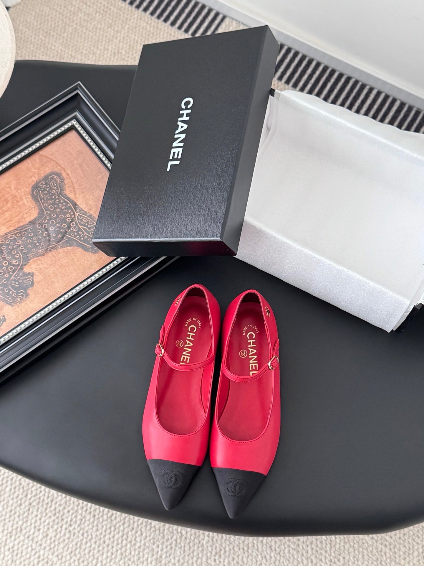 Chanel 25B Mary Jane Flats