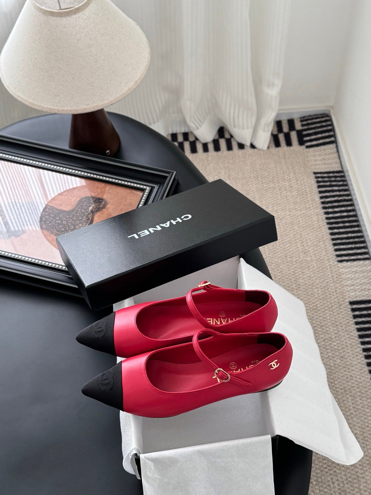 Chanel 25B Mary Jane Flats