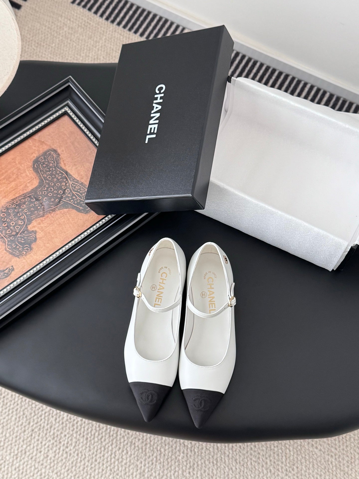 Chanel 25B Mary Jane Flats