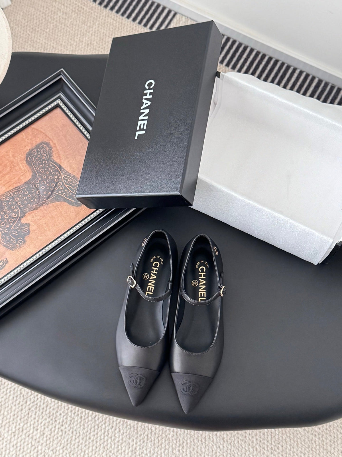 Chanel 25B Mary Jane Flats