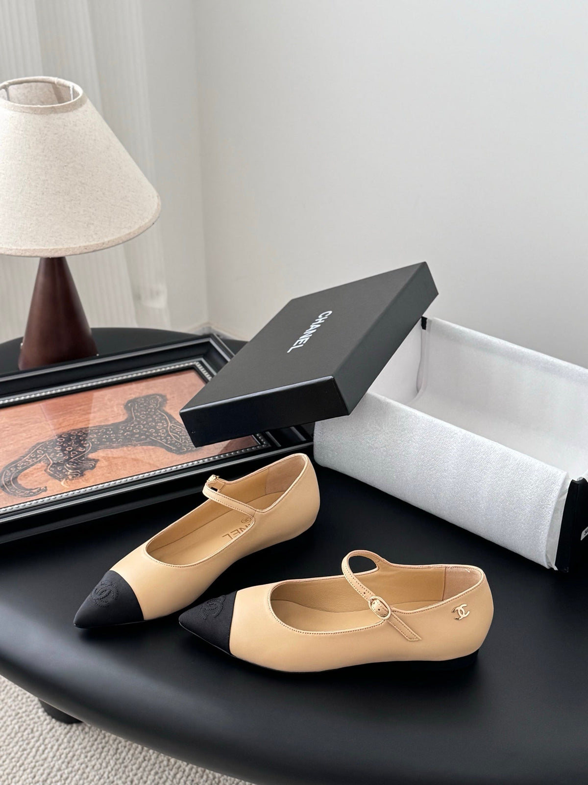 Chanel 25B Mary Jane Flats