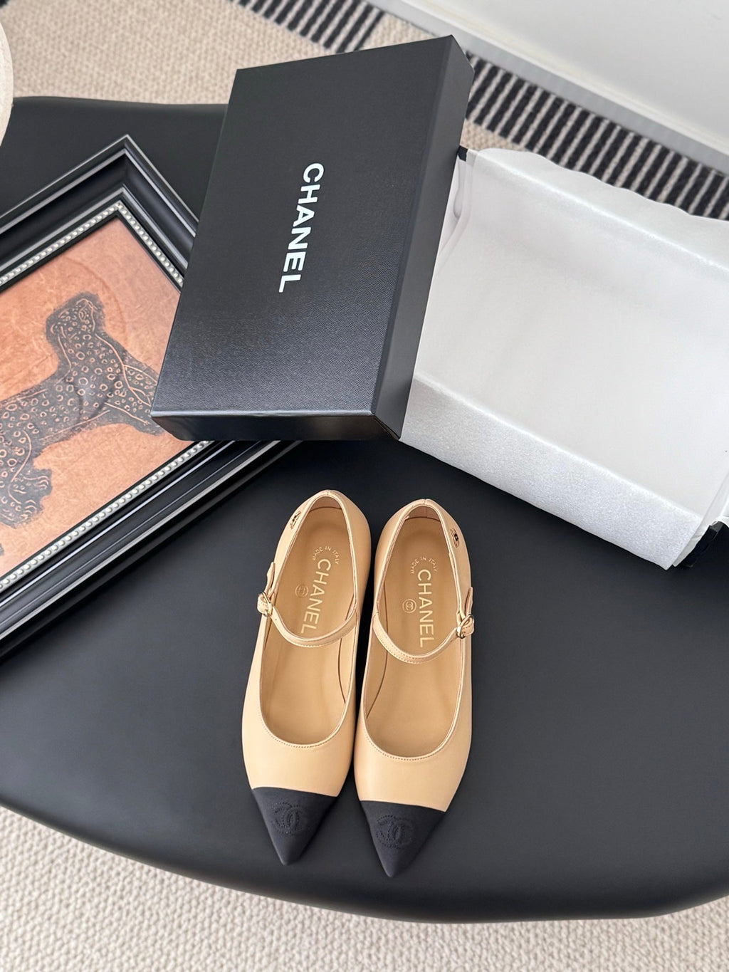 Chanel 25B Mary Jane Flats