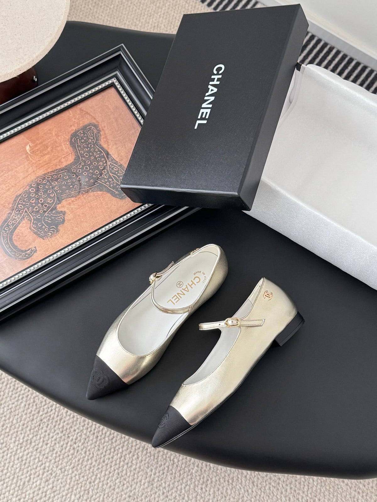 Chanel 25B Mary Jane Flats