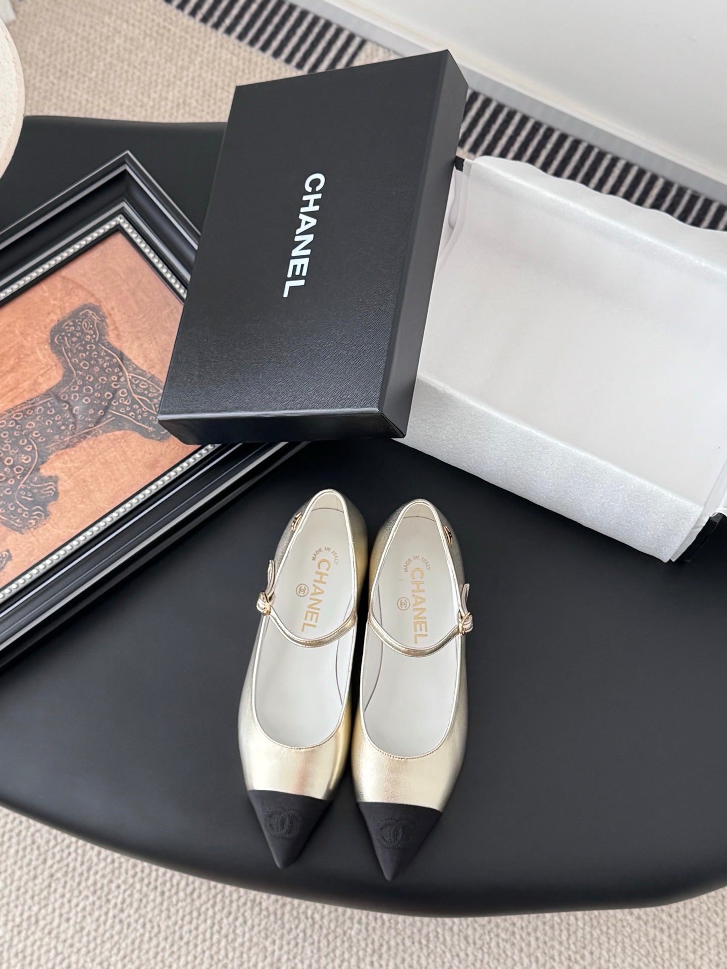 Chanel 25B Mary Jane Flats