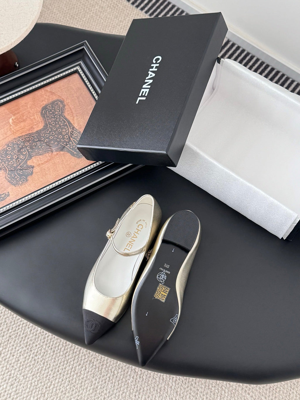 Chanel 25B Mary Jane Flats