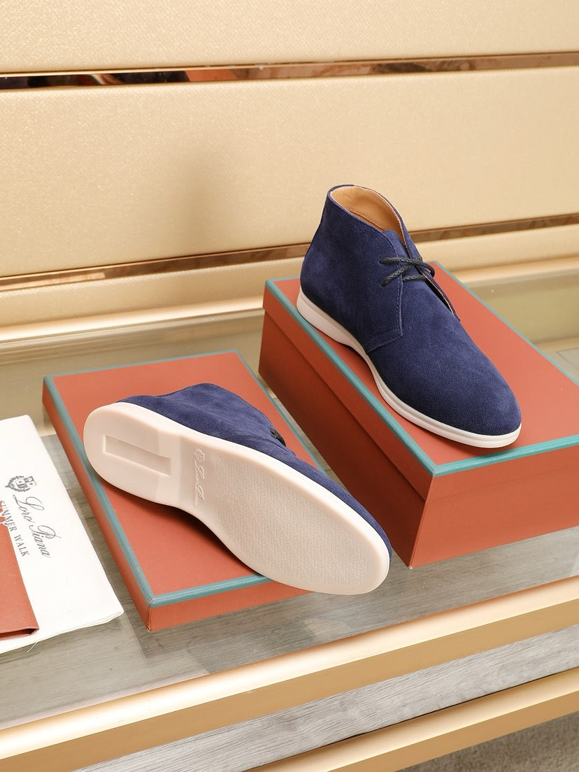Loro Piana Water-Repellent Suede Moccasin Loafers