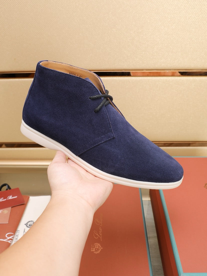 Loro Piana Water-Repellent Suede Moccasin Loafers