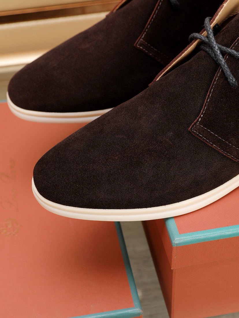 Loro Piana Water-Repellent Suede Moccasin Loafers