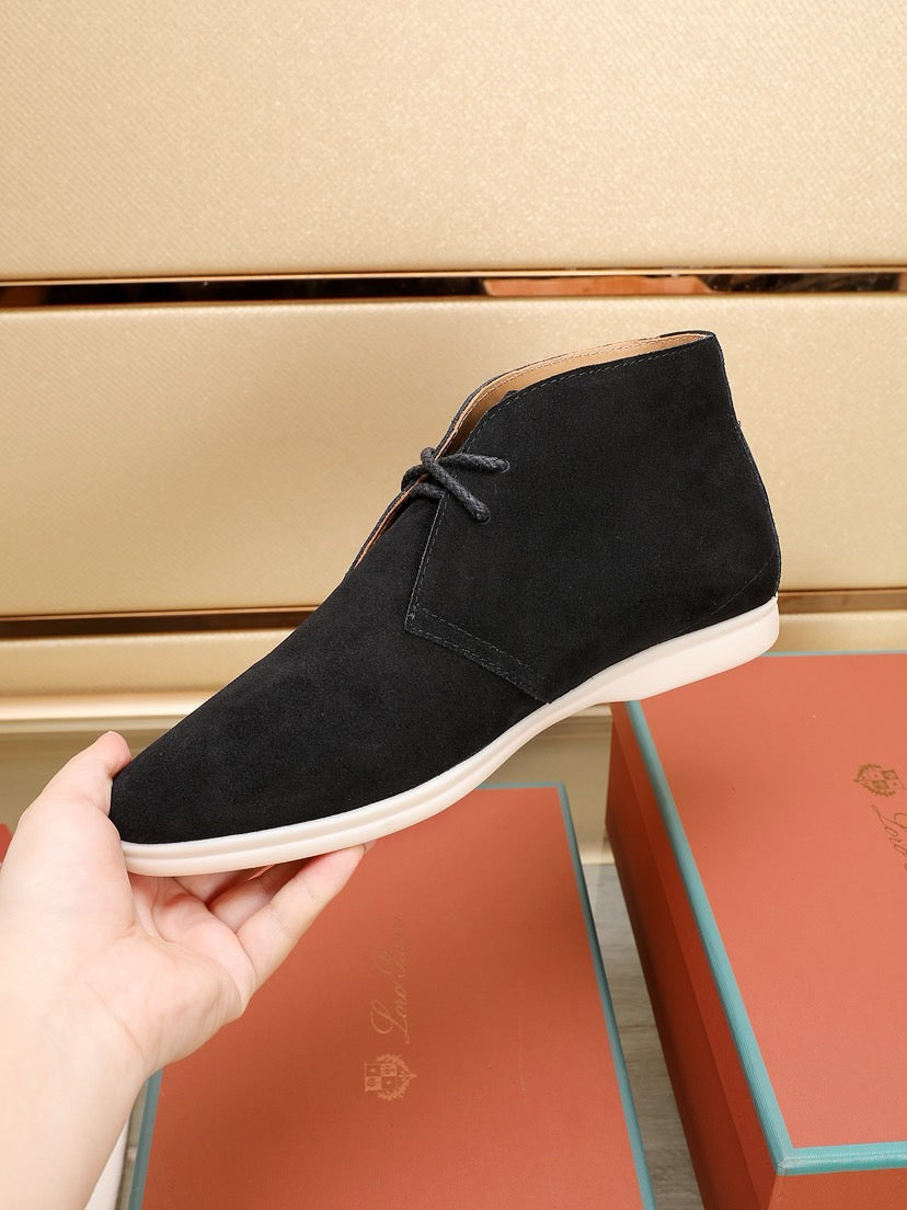 Loro Piana Water-Repellent Suede Moccasin Loafers