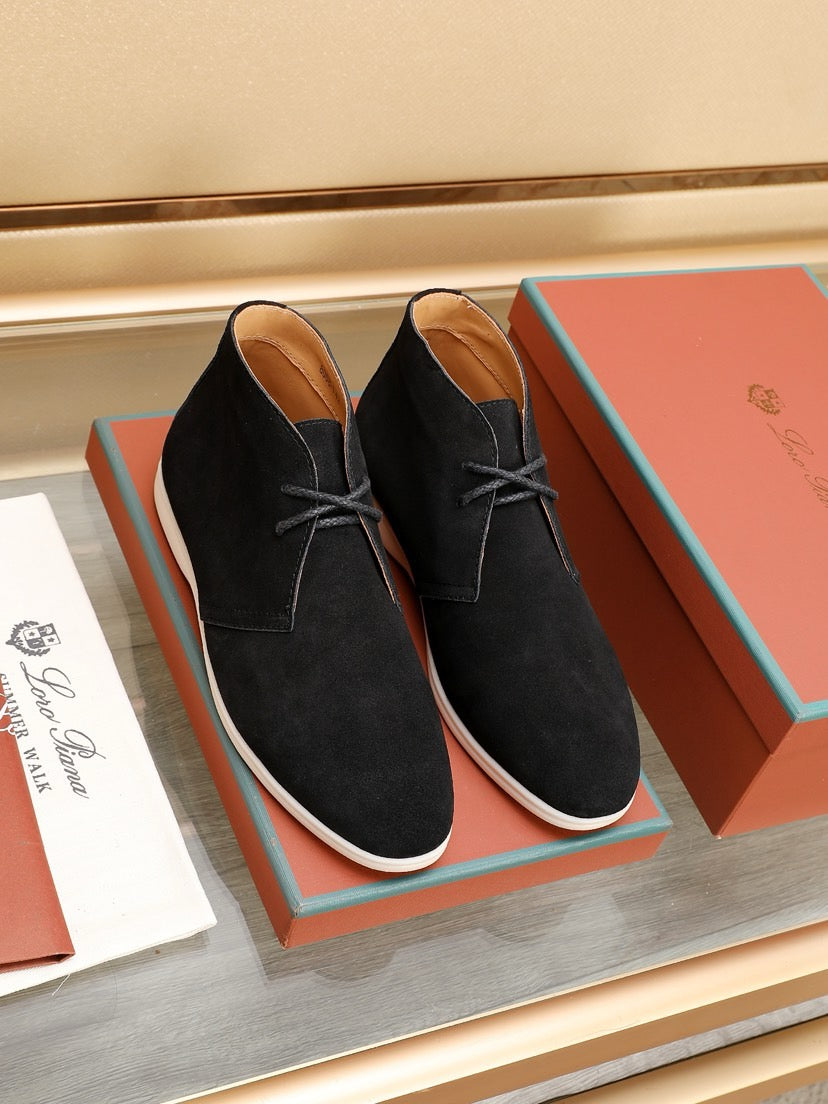 Loro Piana Water-Repellent Suede Moccasin Loafers