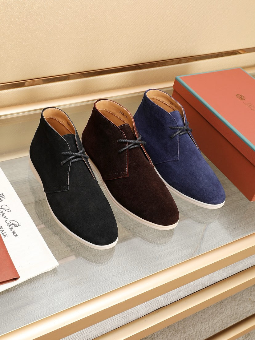 Loro Piana Water-Repellent Suede Moccasin Loafers