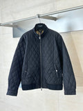 Burberry Diamond Quilted Stand Collar Nylon Jacket