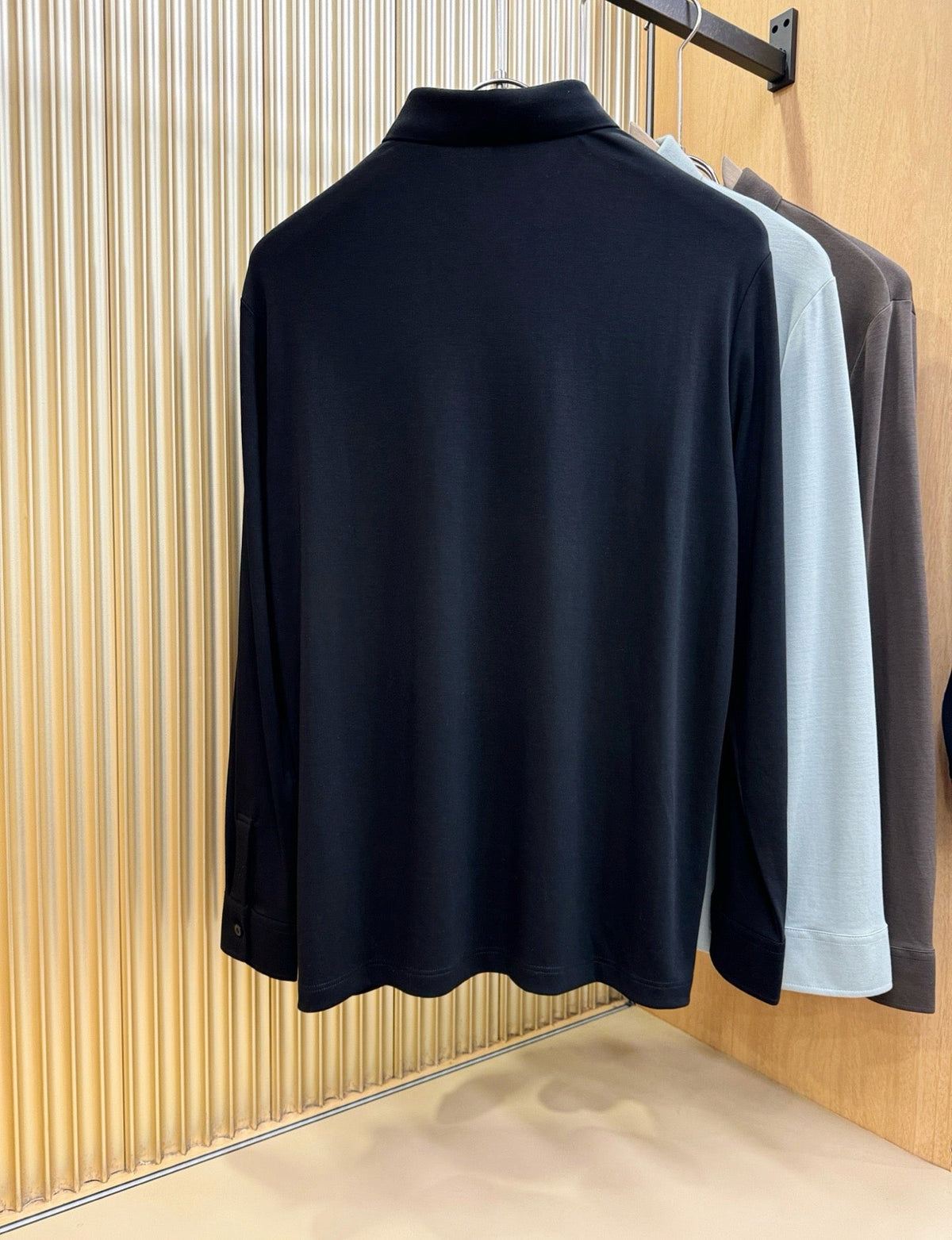 Loro Piana Solid Long Sleeve Polo Shirt – Autumn/Winter Collection