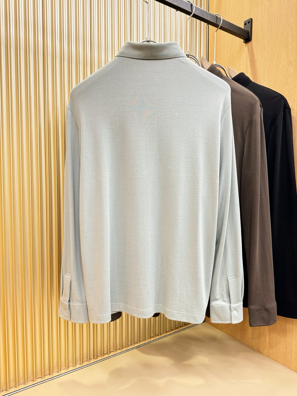 Loro Piana Solid Long Sleeve Polo Shirt – Autumn/Winter Collection
