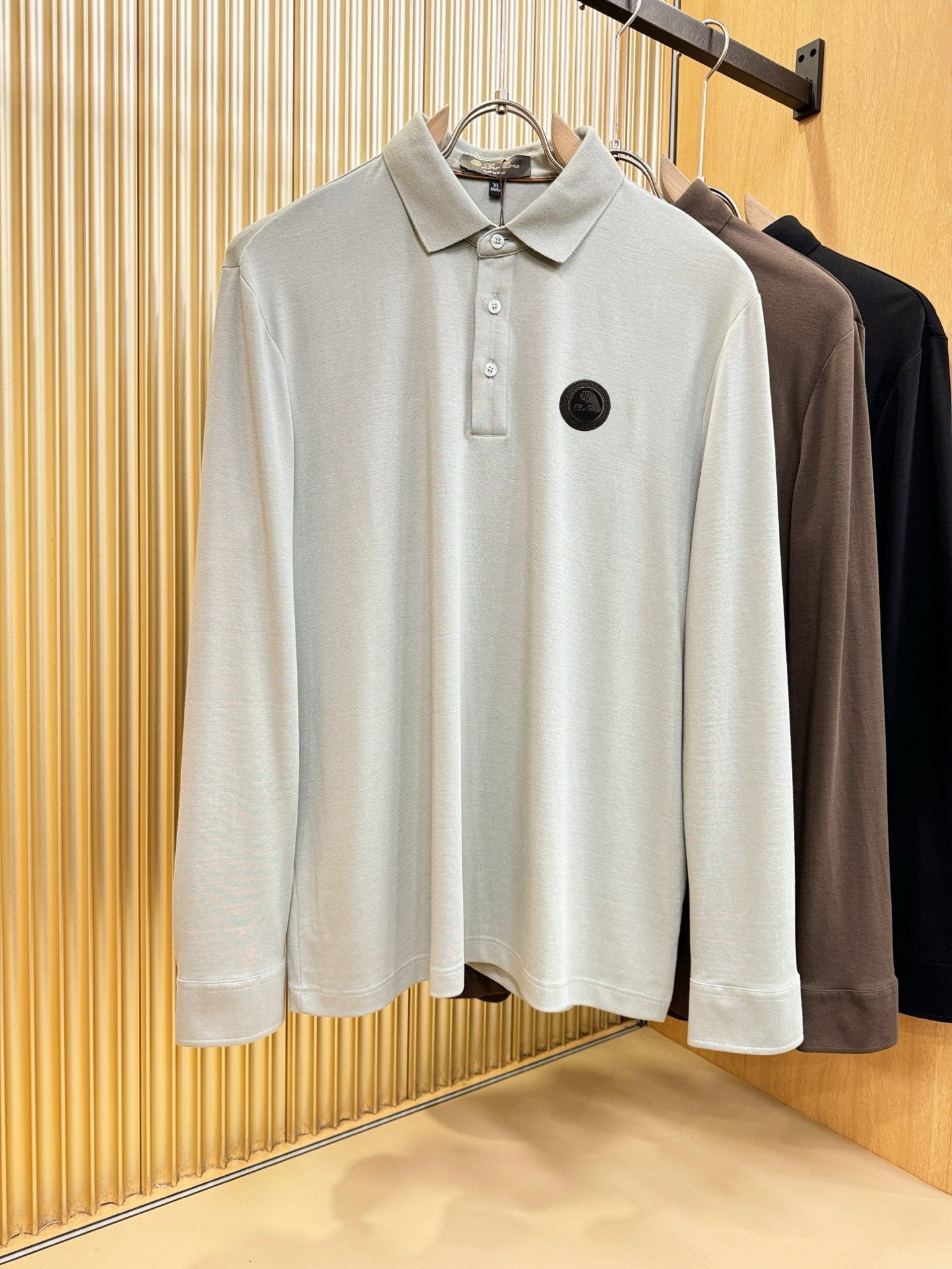 Loro Piana Solid Long Sleeve Polo Shirt – Autumn/Winter Collection
