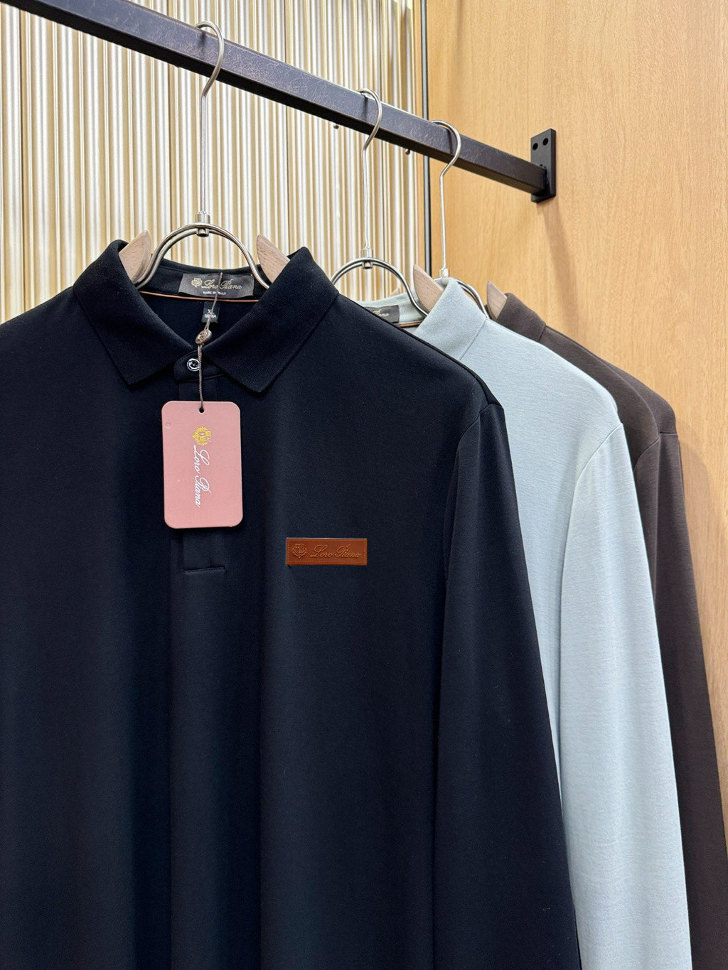 Loro Piana Solid Long Sleeve Polo Shirt – Autumn/Winter Collection