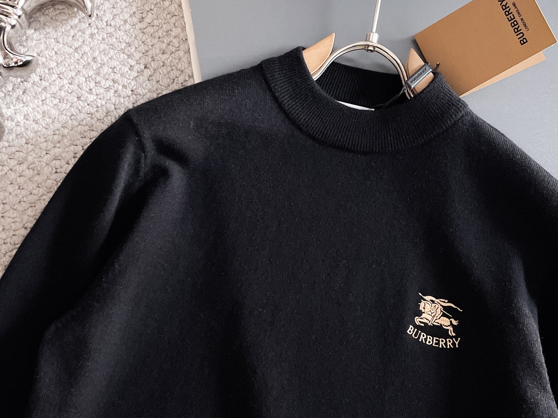 Burberry Half-Zip Wool Blend Sweater