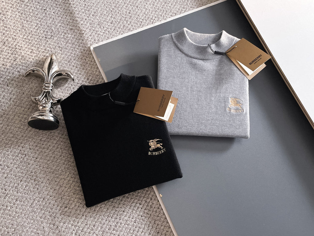 Burberry Half-Zip Wool Blend Sweater