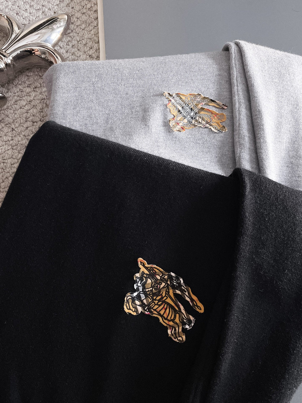 Burberry Half-Zip Wool Blend Sweater