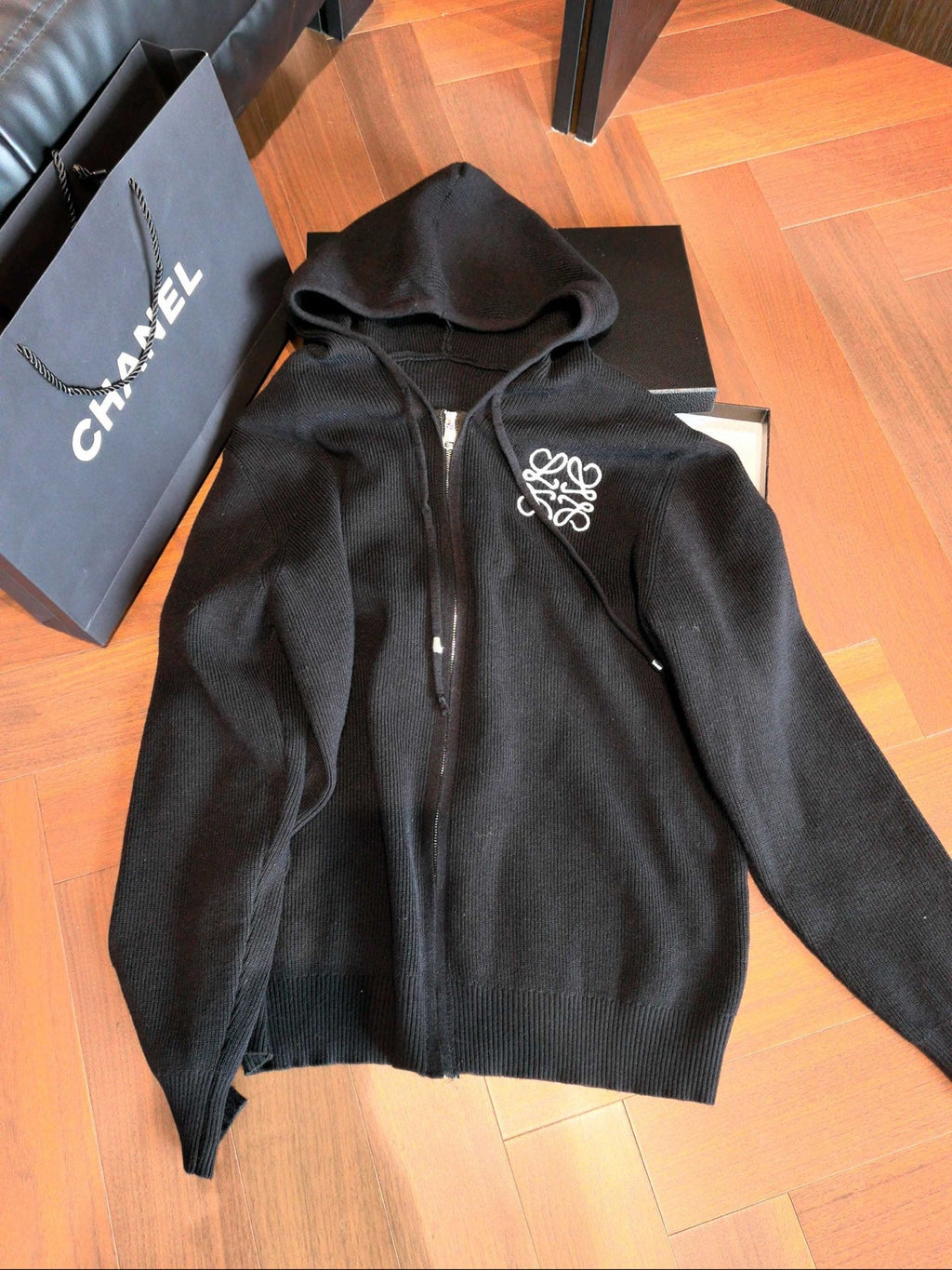 Loewe Classic Logo Embroidered Hooded Knit Set
