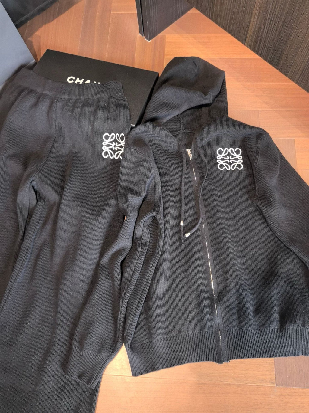 Loewe Classic Logo Embroidered Hooded Knit Set