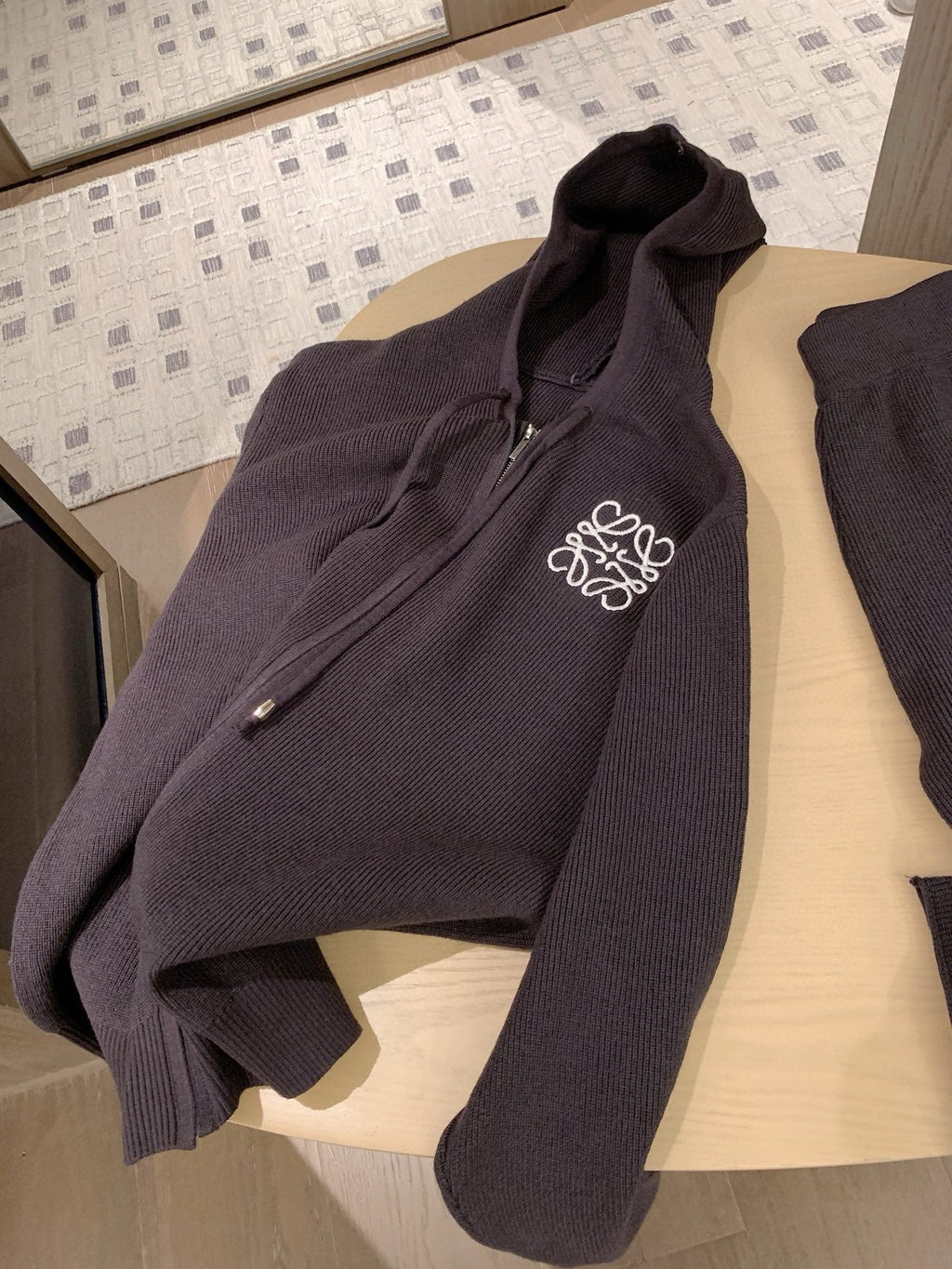 Loewe Classic Logo Embroidered Hooded Knit Set