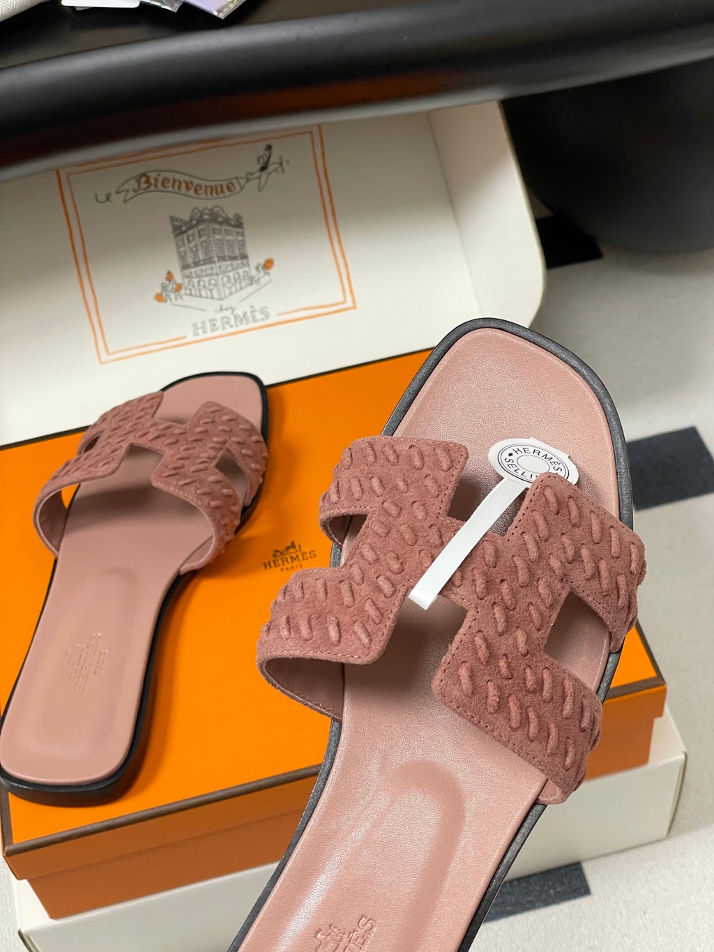 Hermès Oran Woven Suede Sandals – 2025 Collection