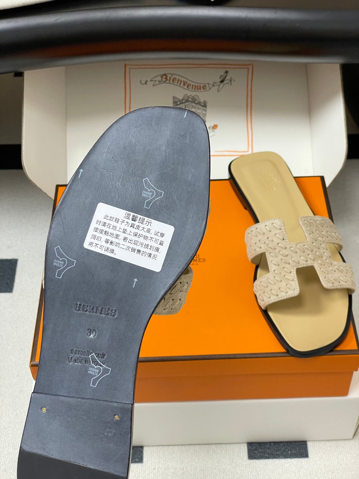 Hermès Oran Woven Suede Sandals – 2025 Collection