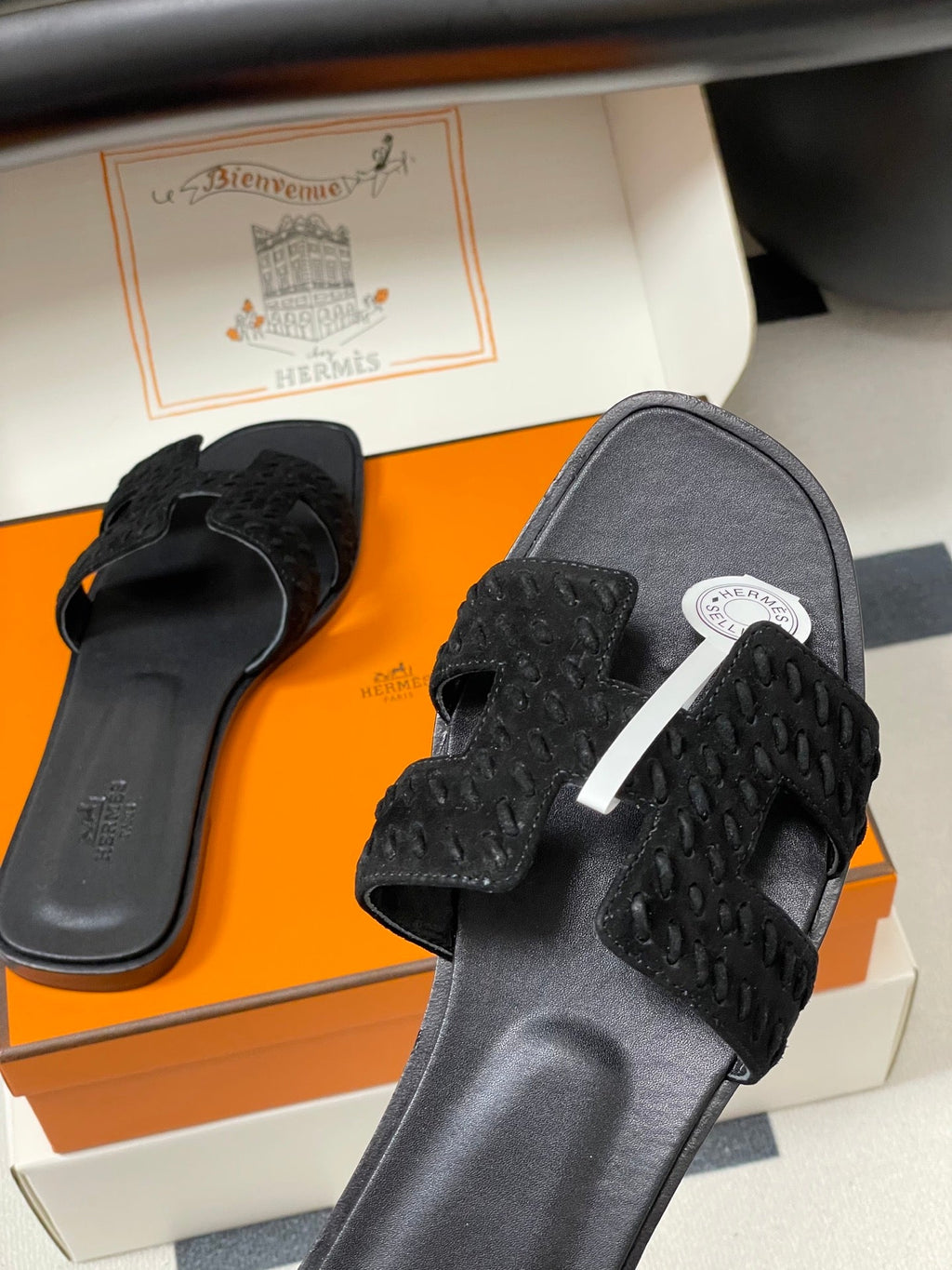 Hermès Oran Woven Suede Sandals – 2025 Collection