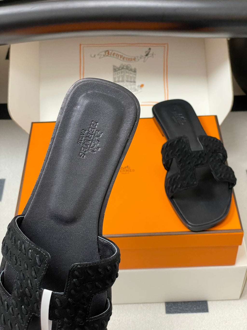 Hermès Oran Woven Suede Sandals – 2025 Collection